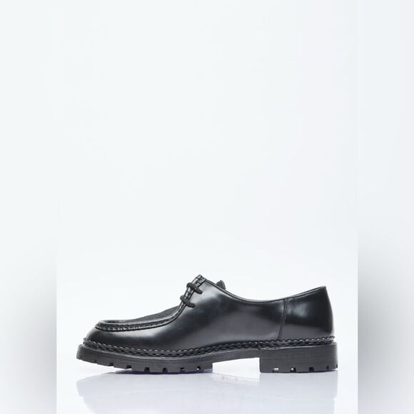 NWT YSL Yves Saint Laurent Black Leather Pony hair Loafers Size EU45 main image 6